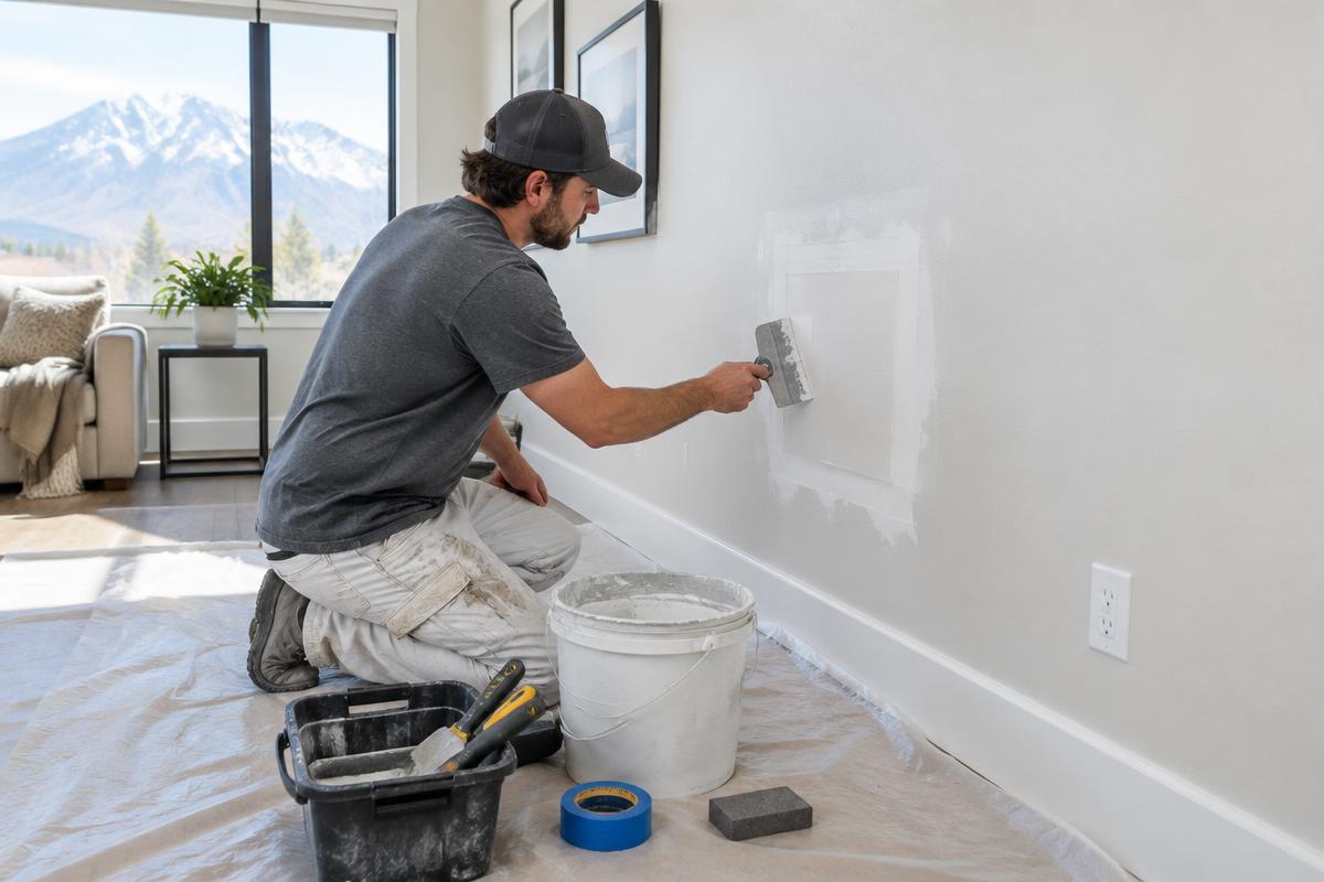 drywall repair project in Salt Lake City, UT